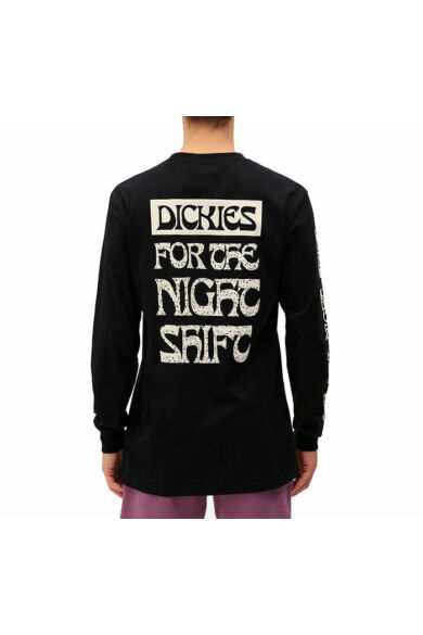 DICKIES WILLERNIE "FOR THE NIGHT SHIFT" LS PÓLÓ fekete